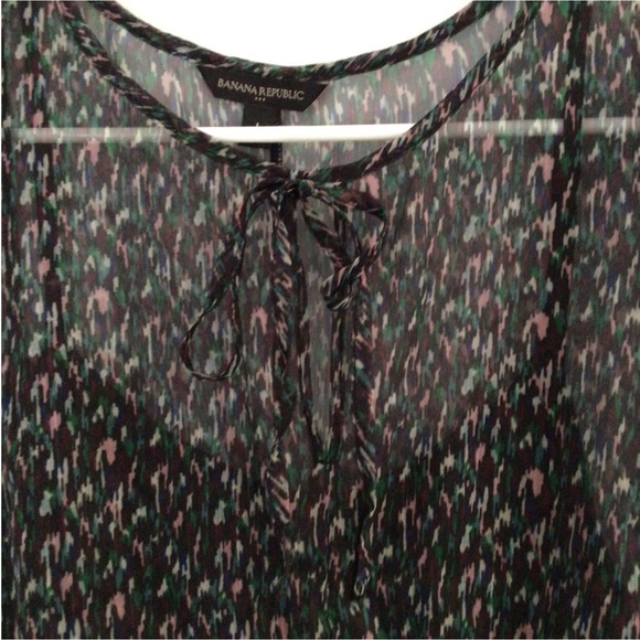 Banana Republic Woman’s Tea Length Black/Multicolored Dress. Size Large. - Picture 3 of 7